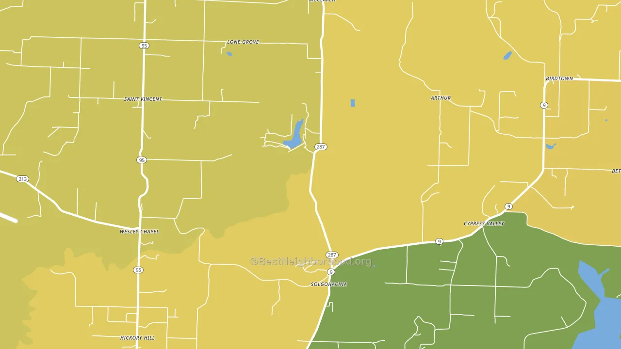 Solgohachia, AR block-group voter-turnout map