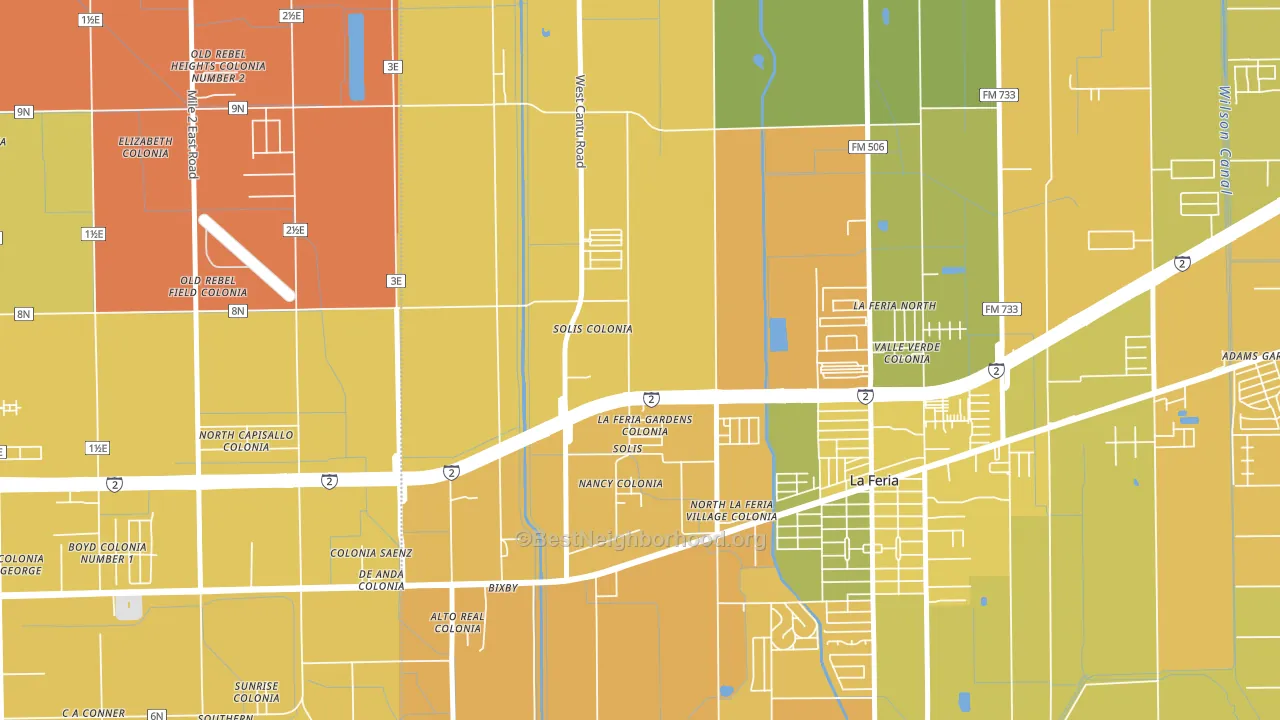 Solis, TX block-group voter-turnout map