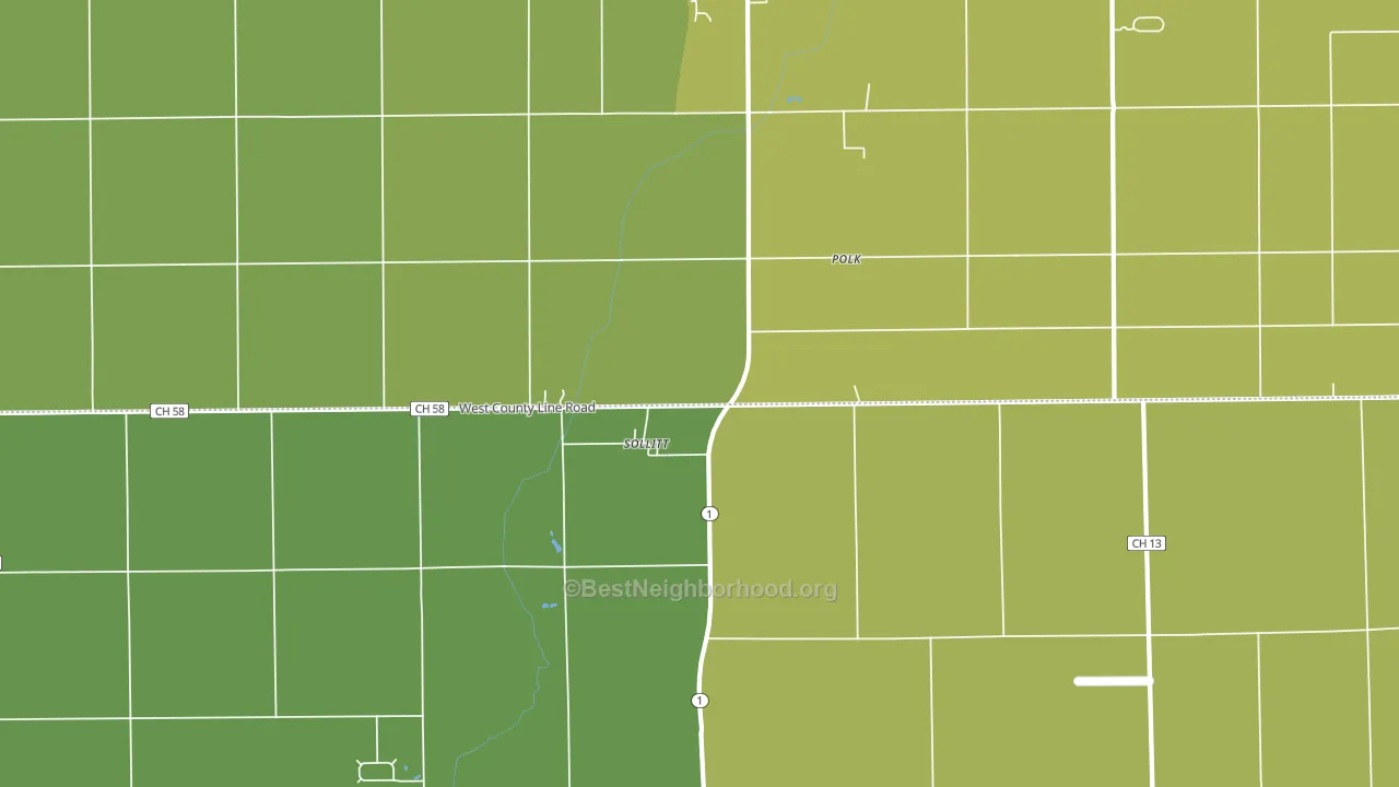 Sollitt, IL block-group voter-turnout map