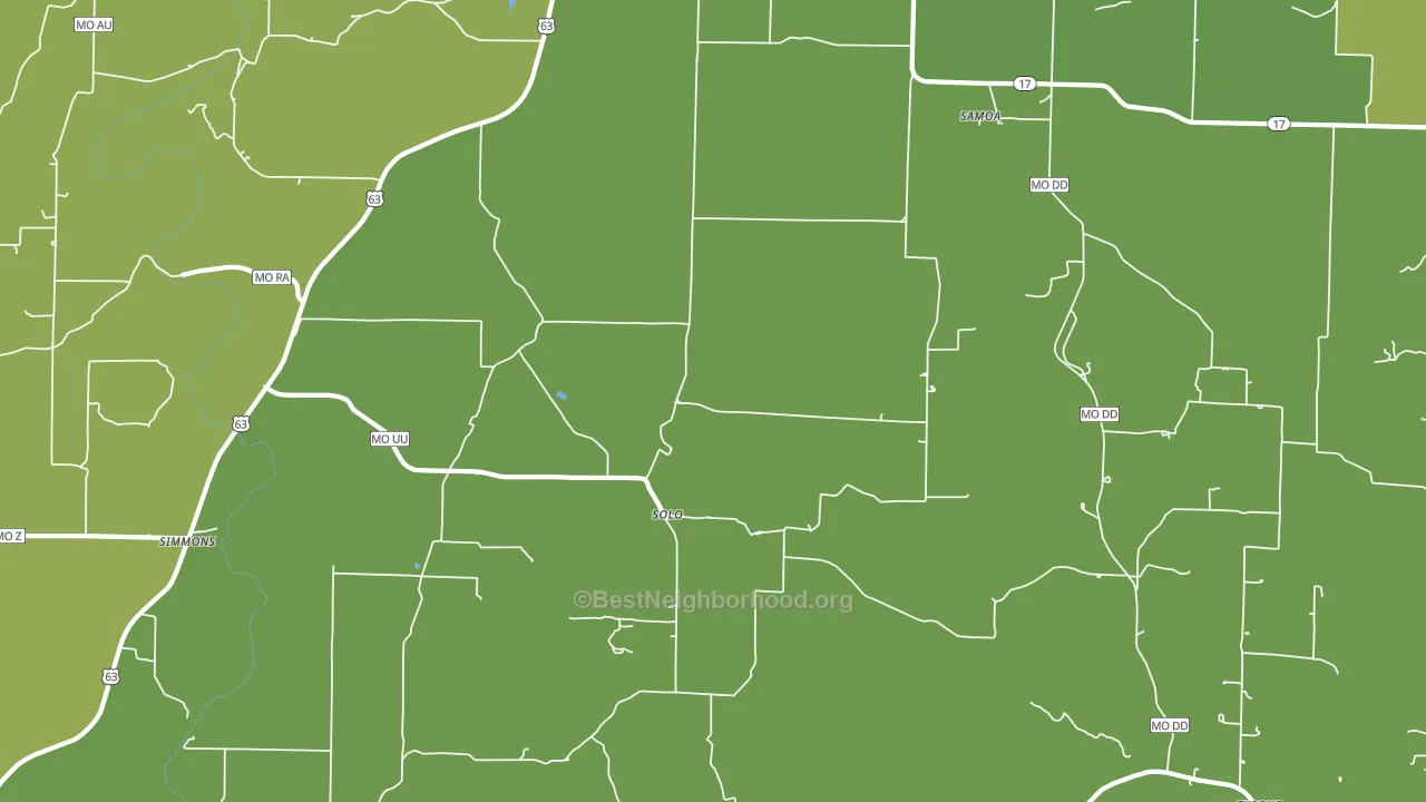 Solo, MO block-group voter-turnout map