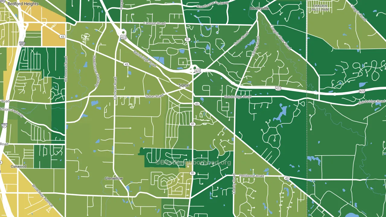 Solon, OH block-group voter-turnout map