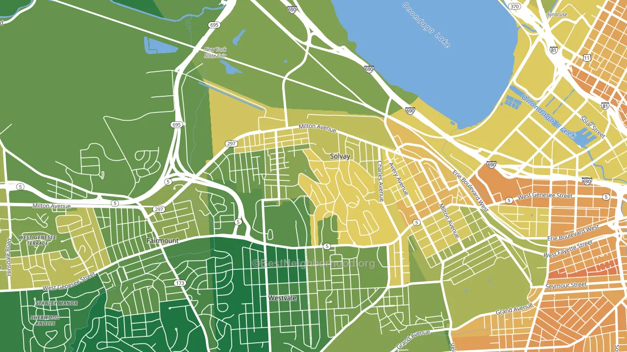 Solvay, NY block-group voter-turnout map