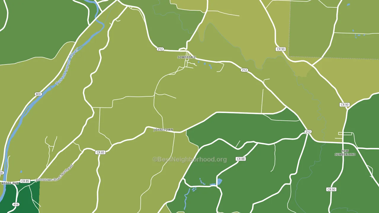 Somerdale, OH block-group voter-turnout map