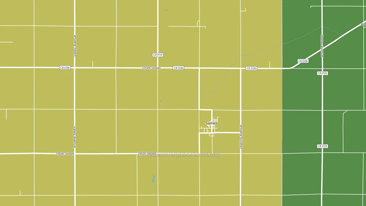 Somers, IA block-group voter-turnout map