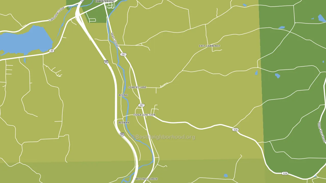 Somers Lane, PA block-group voter-turnout map