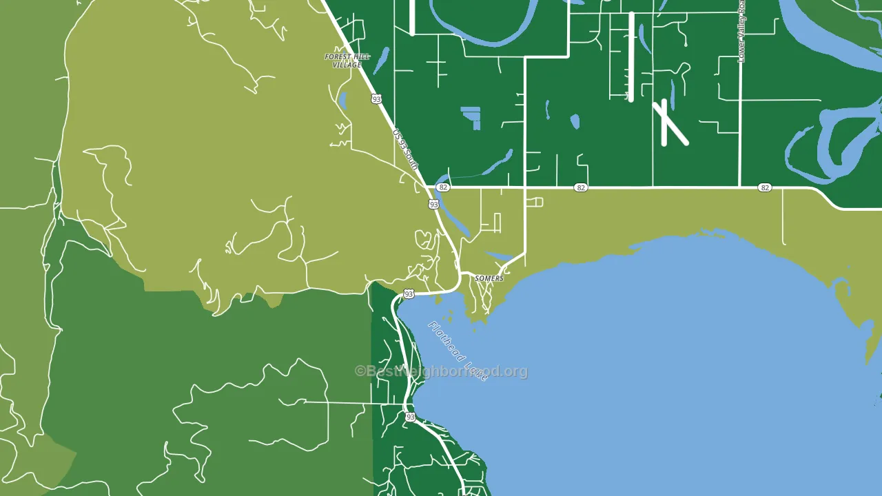 Somers, MT block-group voter-turnout map