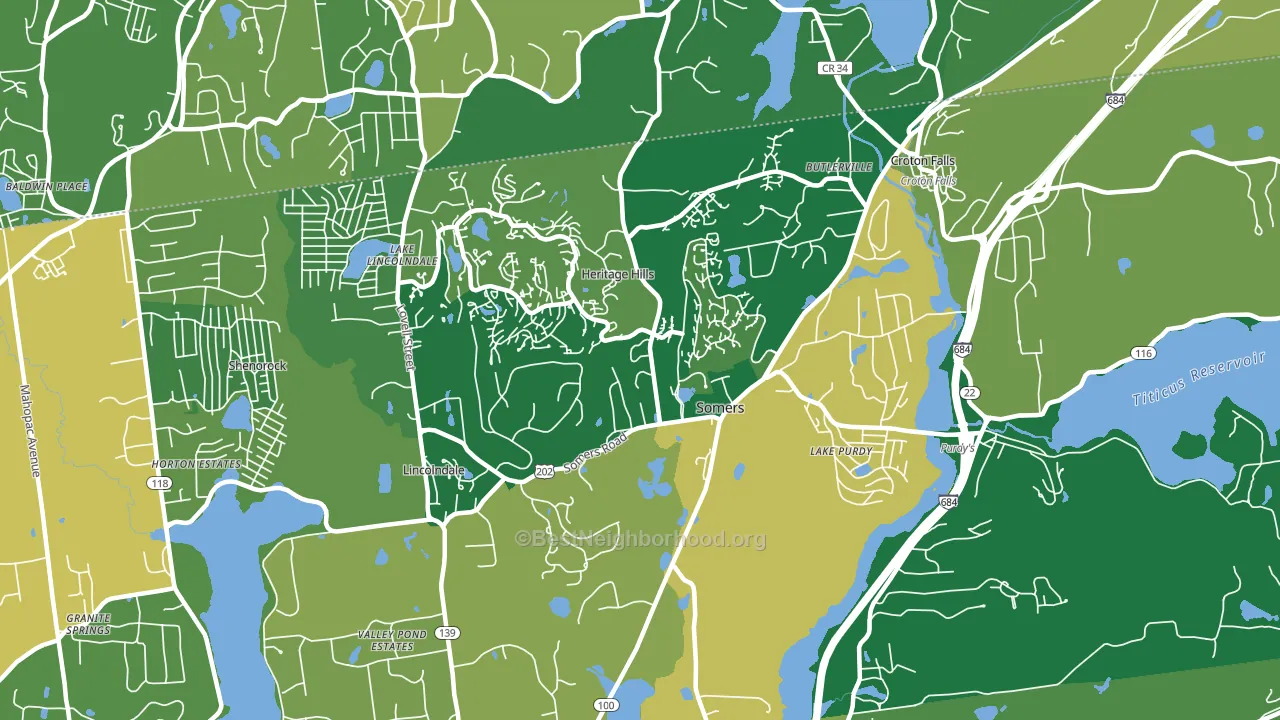 Somers, NY block-group voter-turnout map
