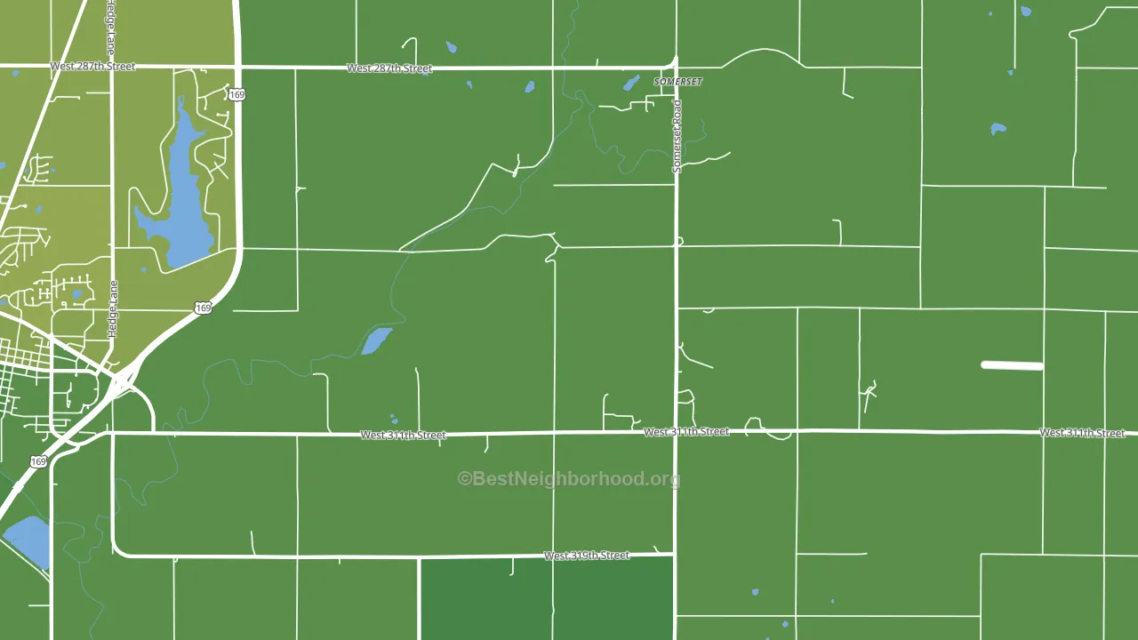 Somerset, KS block-group voter-turnout map