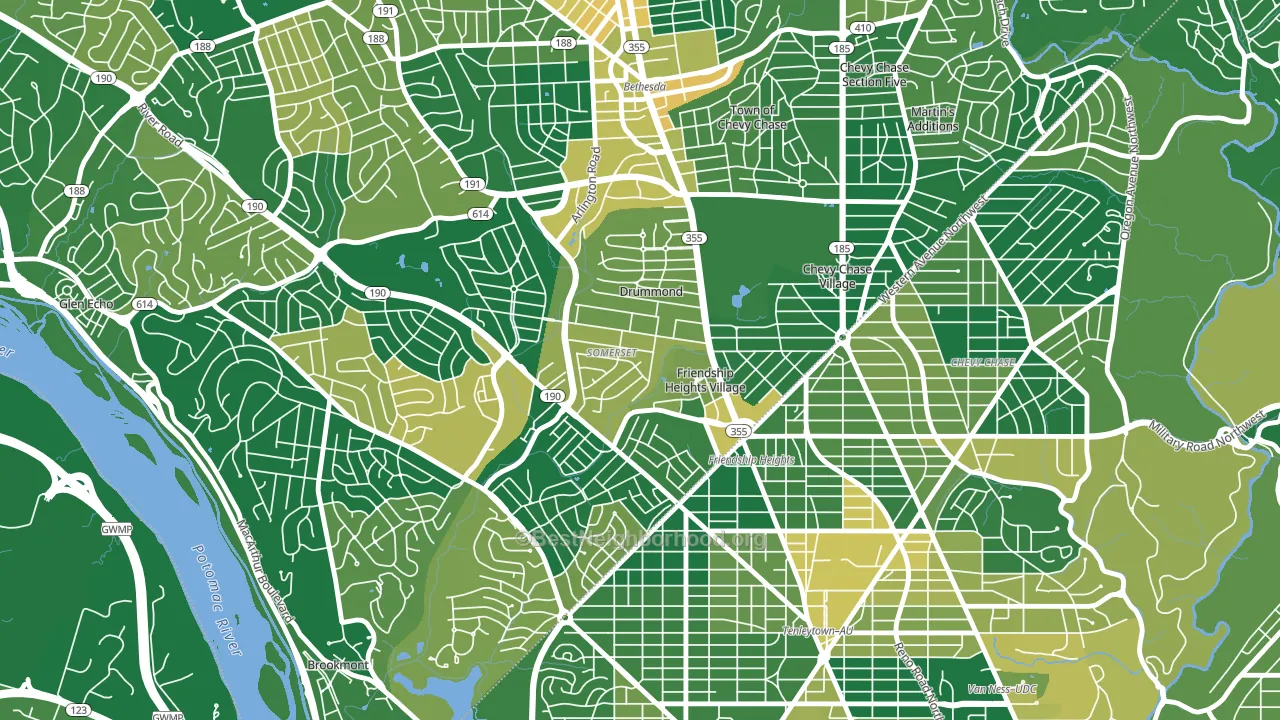 Somerset, MD block-group voter-turnout map