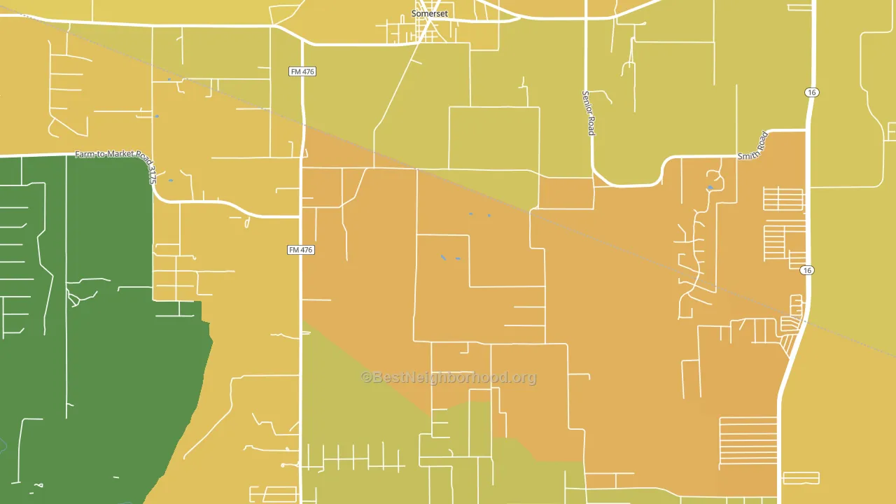 Somerset, TX block-group voter-turnout map