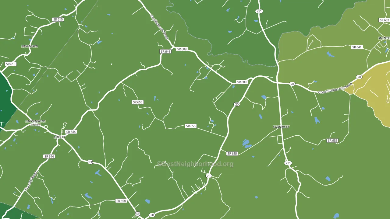 Somerset, VA block-group voter-turnout map