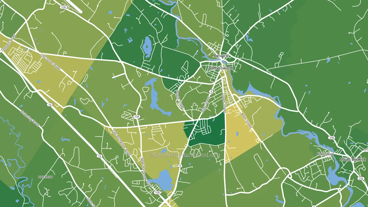 Somersworth, NH block-group voter-turnout map