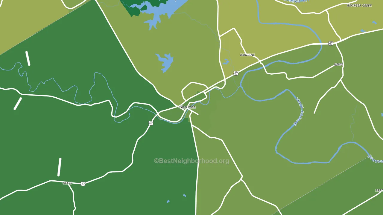 Somervell County, TX block-group voter-turnout map