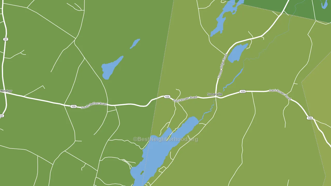 Somerville, ME block-group voter-turnout map