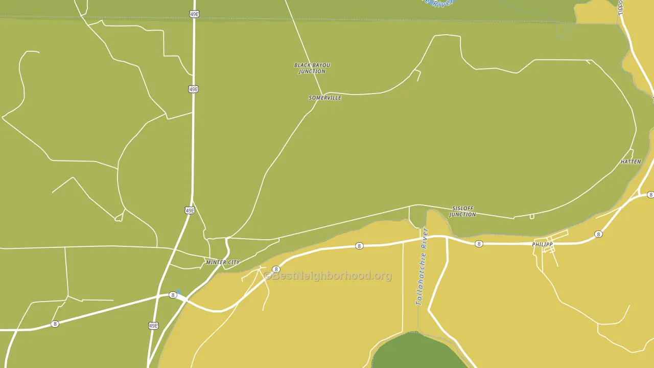 Somerville, MS block-group voter-turnout map