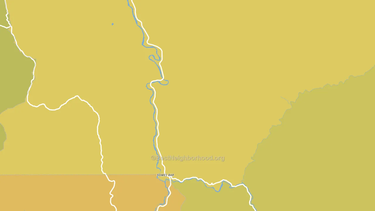Somes Bar, CA block-group voter-turnout map