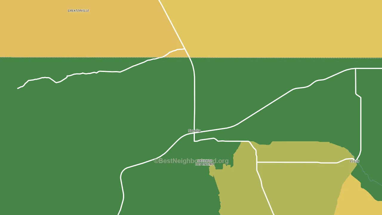 Sonoita, AZ block-group voter-turnout map