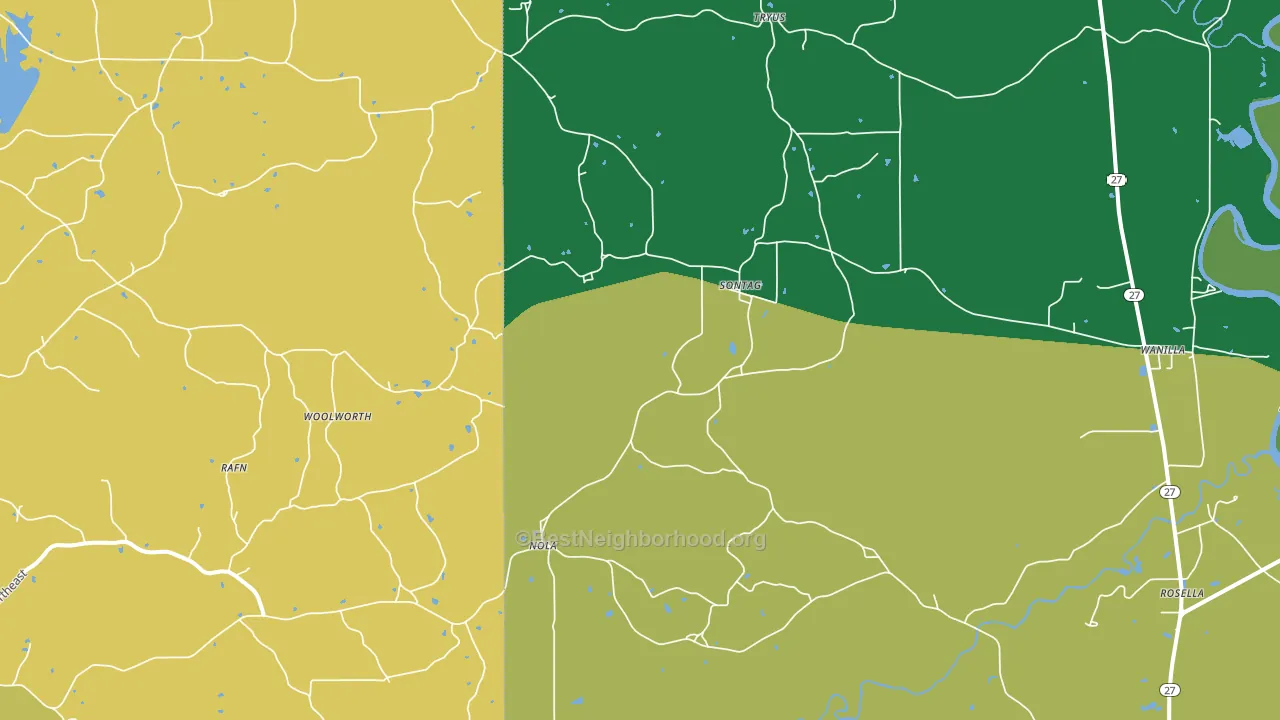 Sontag, MS block-group voter-turnout map