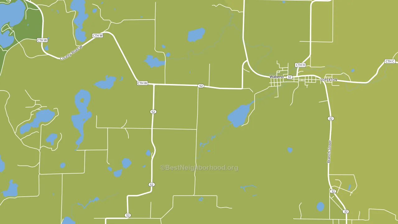 Soperton, WI block-group voter-turnout map