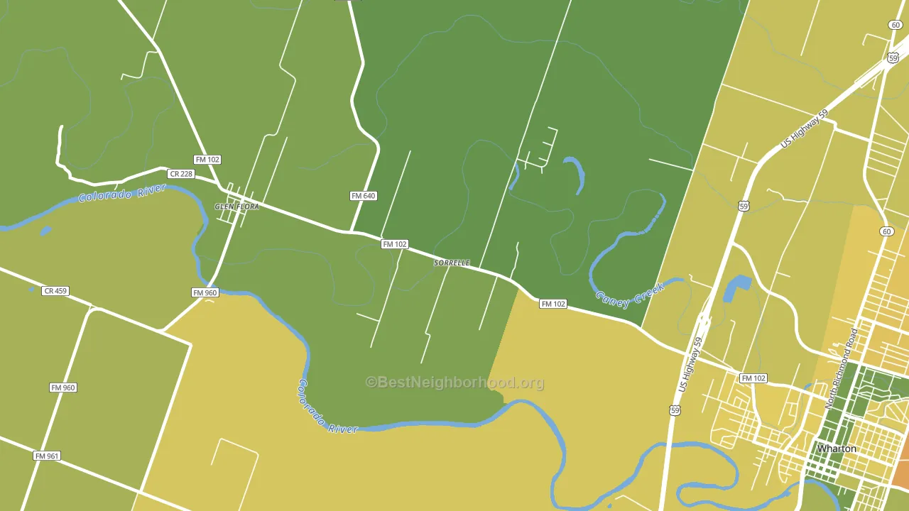 Sorrelle, TX block-group voter-turnout map