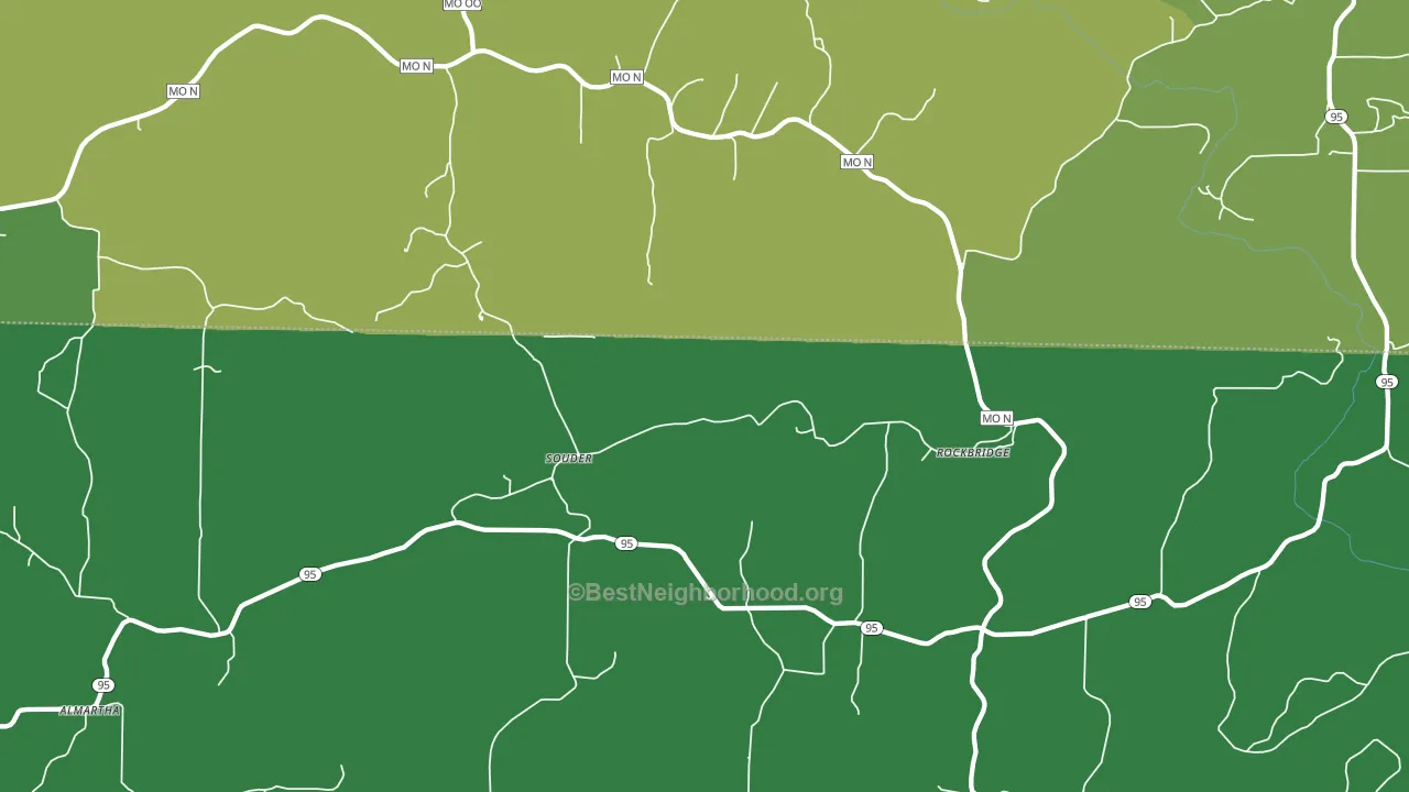 Souder, MO block-group voter-turnout map