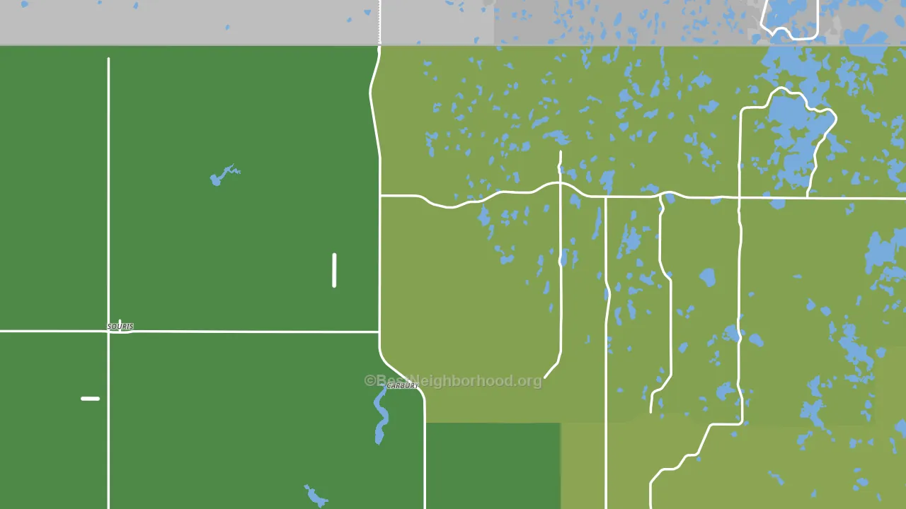 Souris, ND block-group voter-turnout map