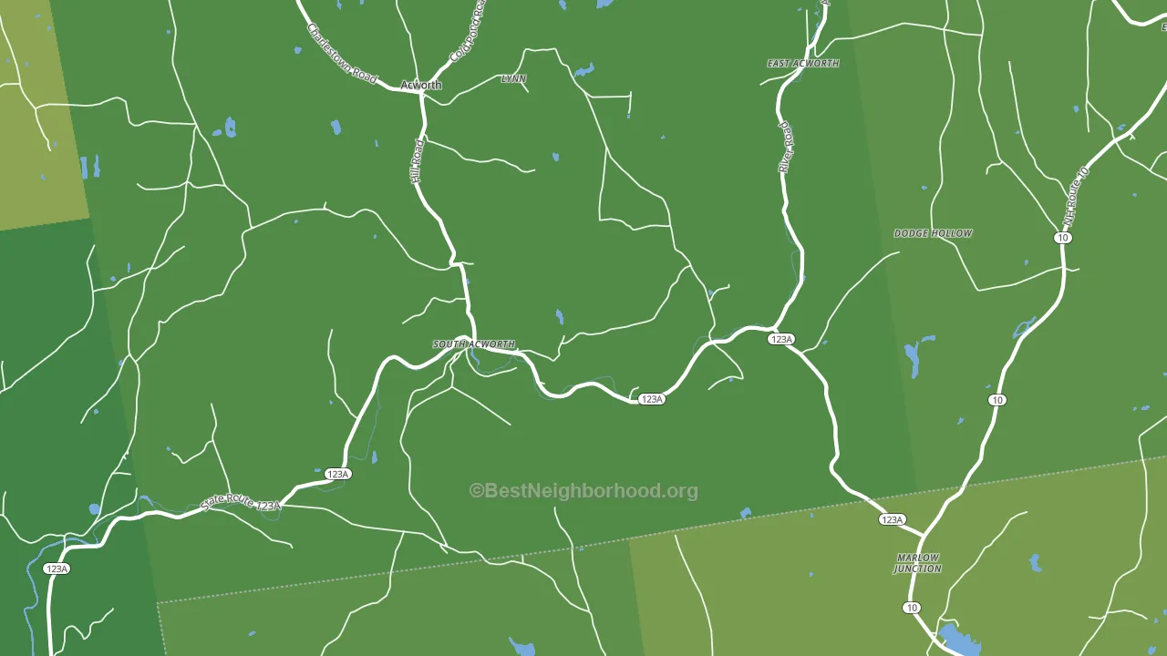 South Acworth, NH block-group voter-turnout map
