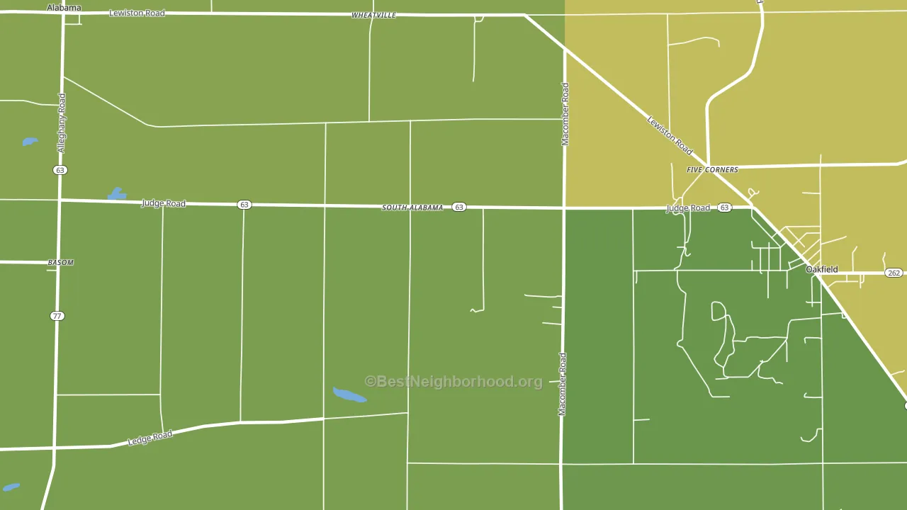 South Alabama, NY block-group voter-turnout map