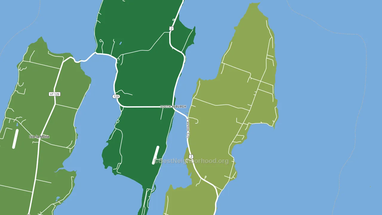 South Alburg, VT block-group voter-turnout map