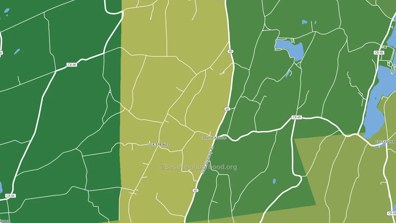 South Argyle, NY block-group voter-turnout map