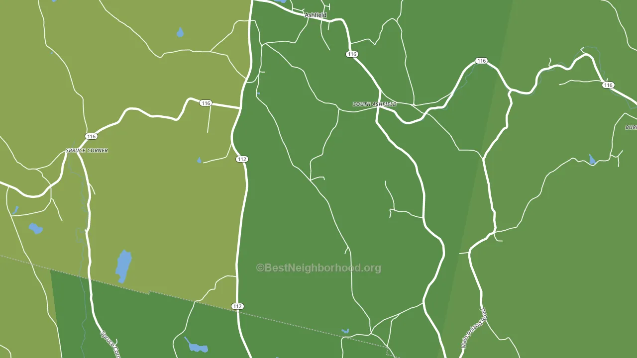 South Ashfield, MA block-group voter-turnout map