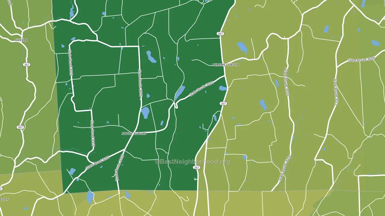 South Auburn, PA block-group voter-turnout map