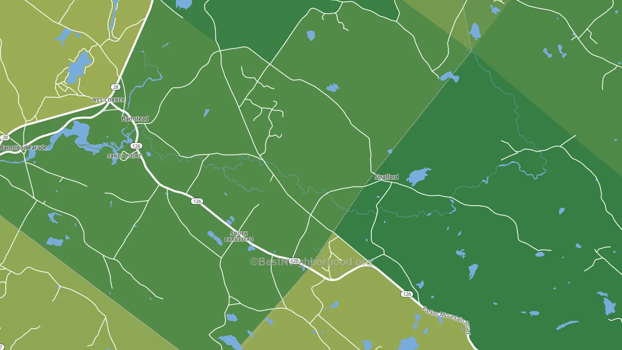 South Barnstead, NH block-group voter-turnout map