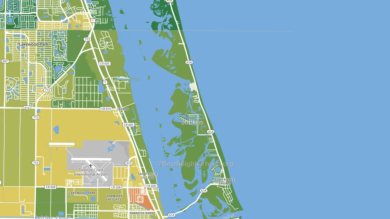 South Beach, Fort Pierce, FL block-group voter-turnout map