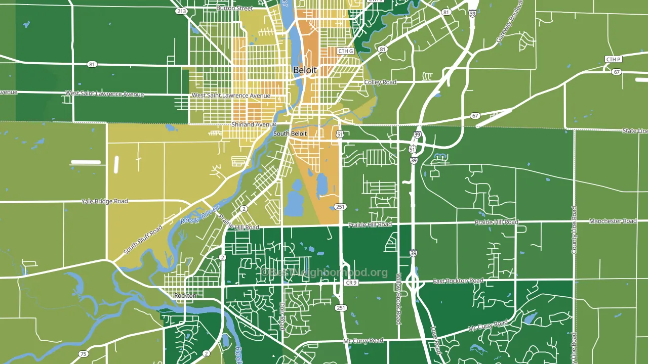 South Beloit, IL block-group voter-turnout map