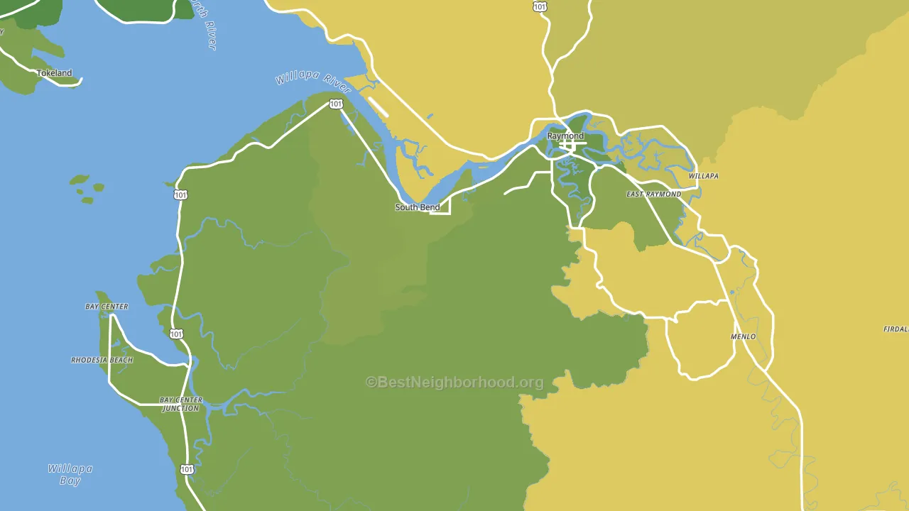 South Bend, WA block-group voter-turnout map