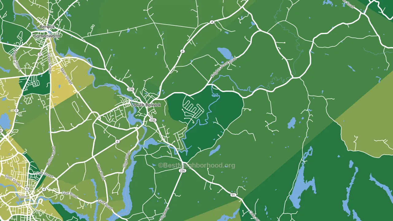 South Berwick, ME block-group voter-turnout map