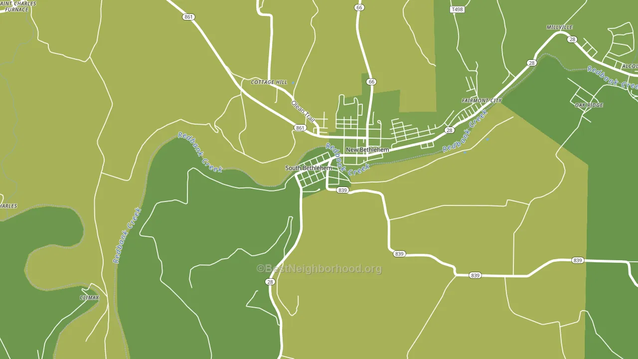 South Bethlehem, PA block-group voter-turnout map