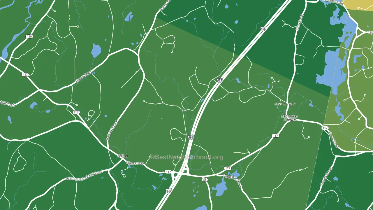 South Bolton, MA block-group voter-turnout map