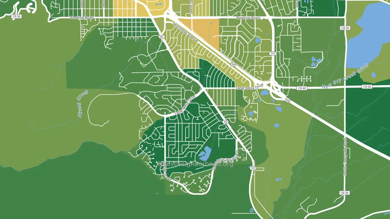 South Boulder, Boulder, CO block-group voter-turnout map