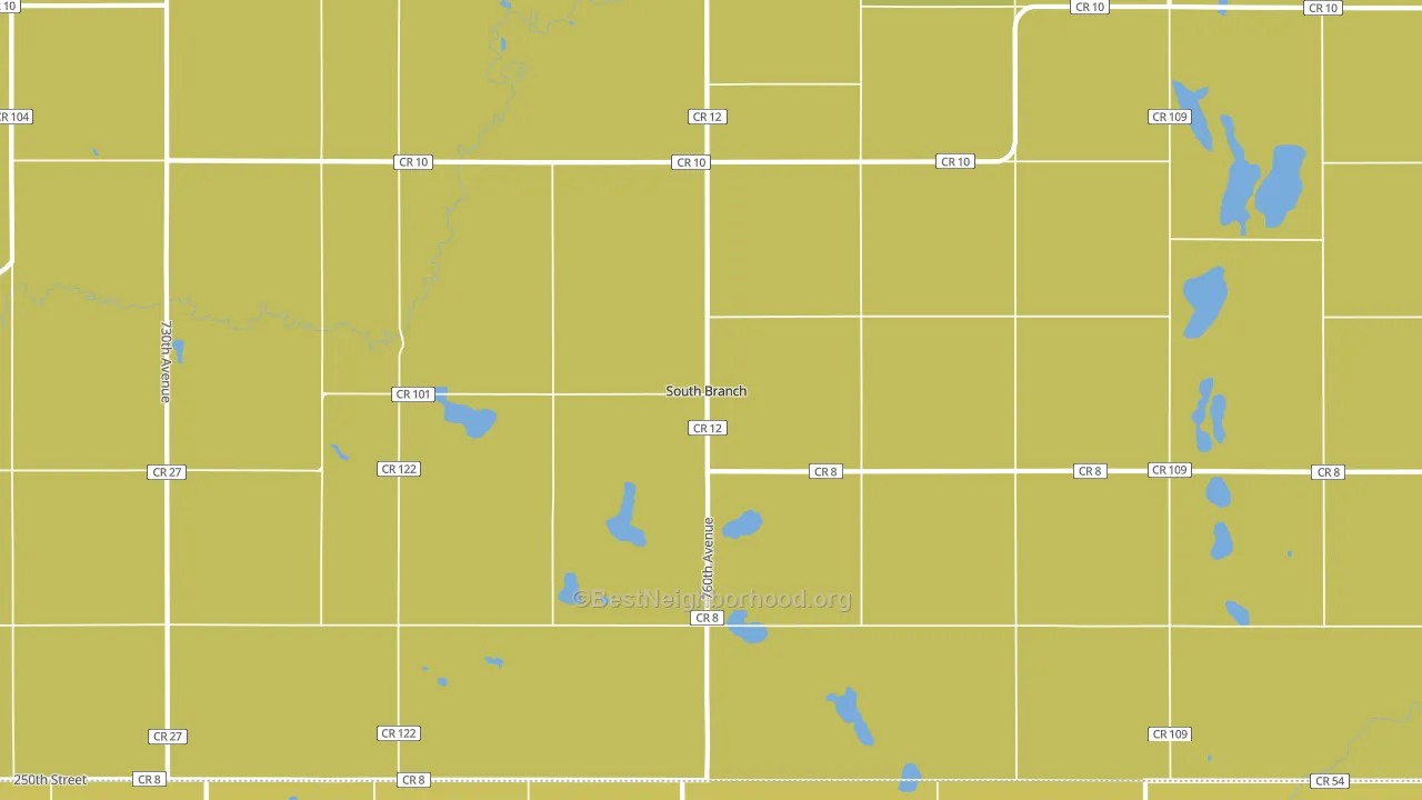 South Branch, MN block-group voter-turnout map