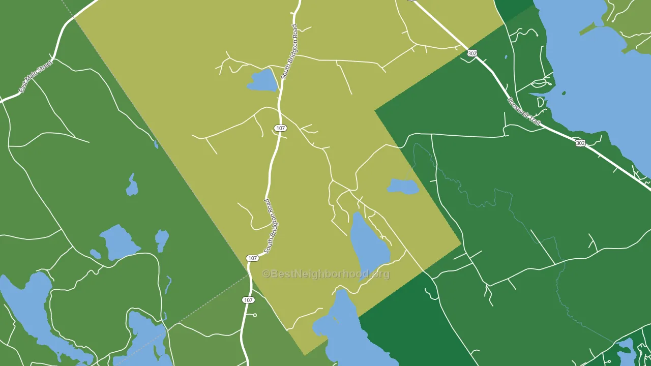 South Bridgton, ME block-group voter-turnout map