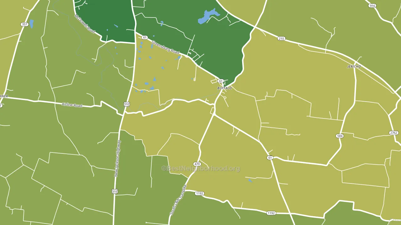 South Buffalo, KY block-group voter-turnout map