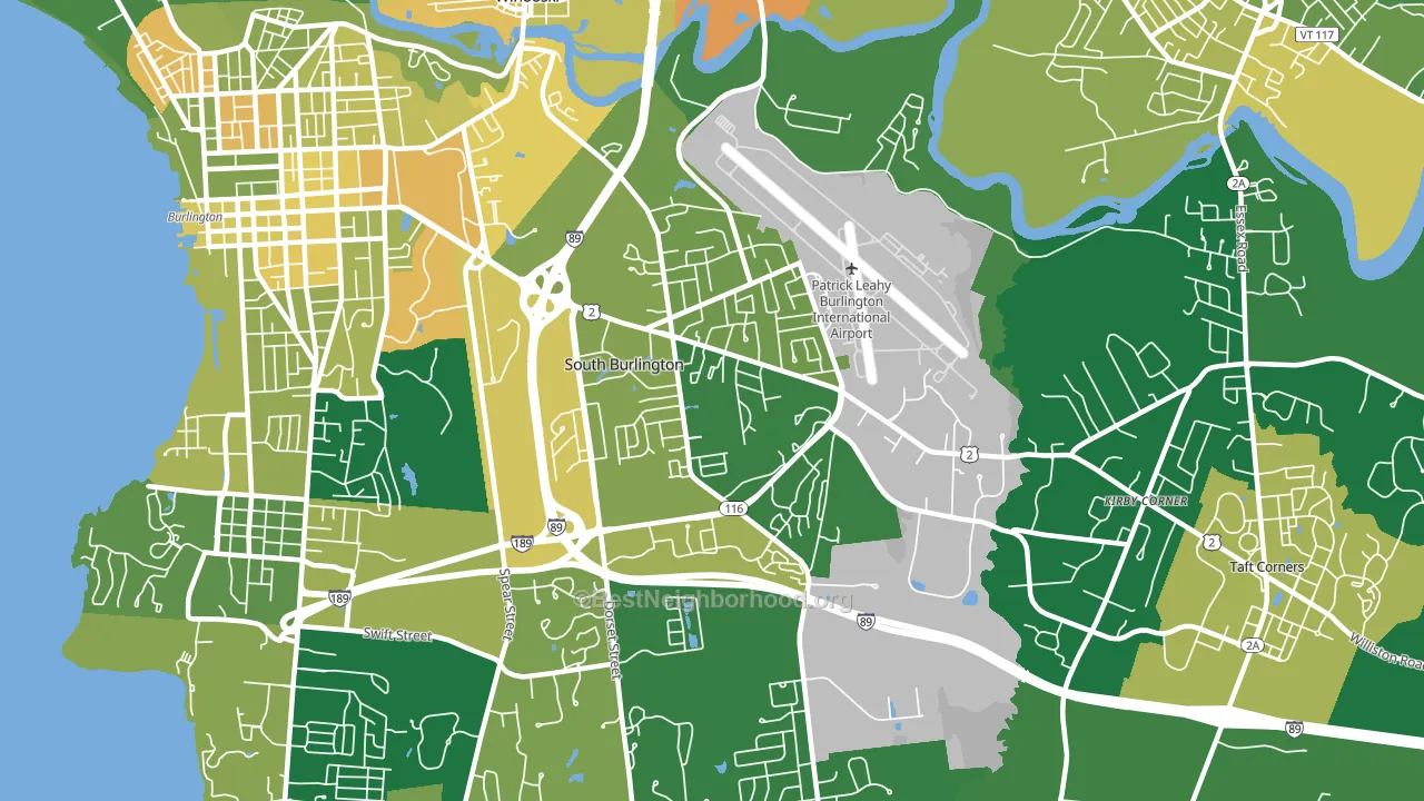 South Burlington North, South Burlington, VT block-group voter-turnout map