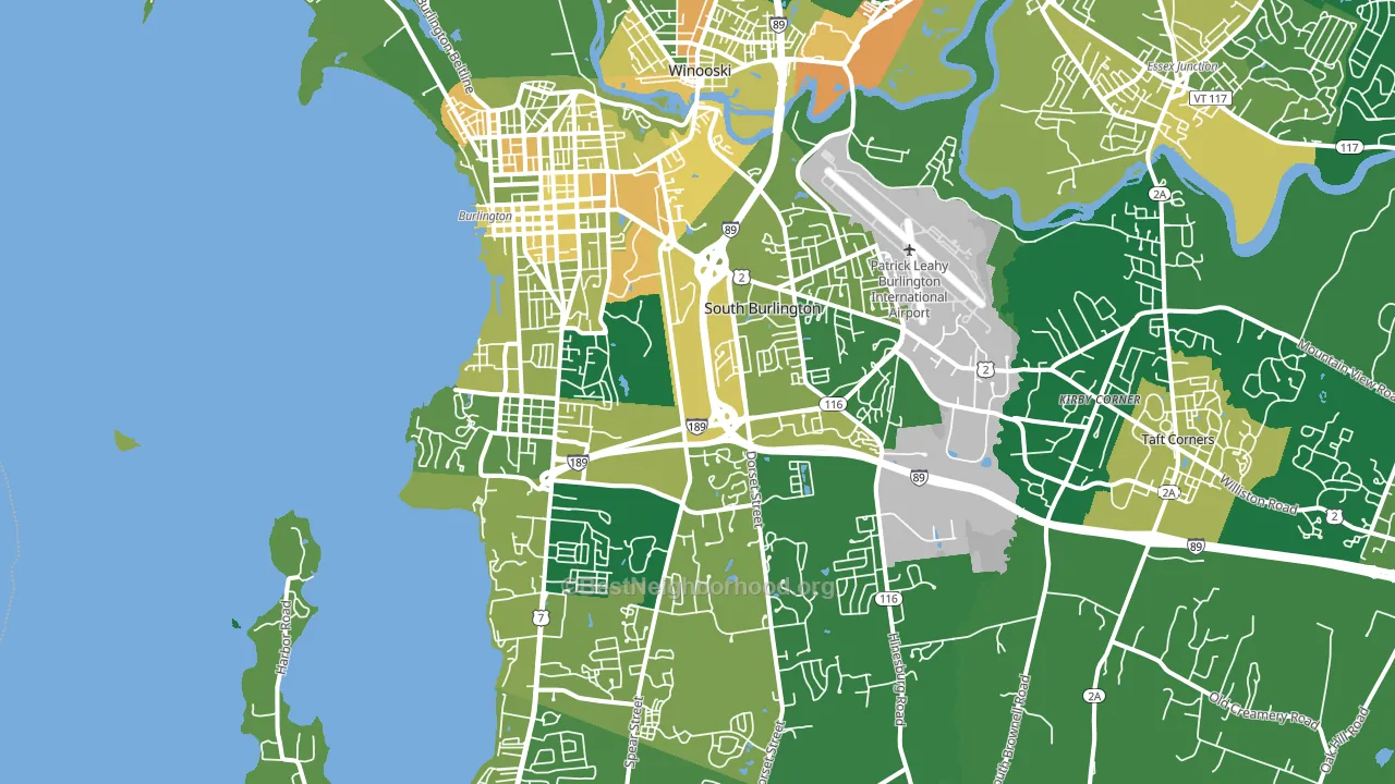South Burlington, VT block-group voter-turnout map