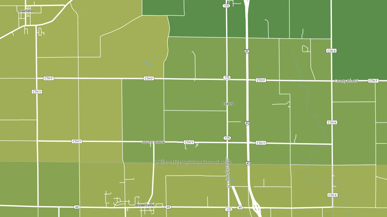 South Byron, WI block-group voter-turnout map