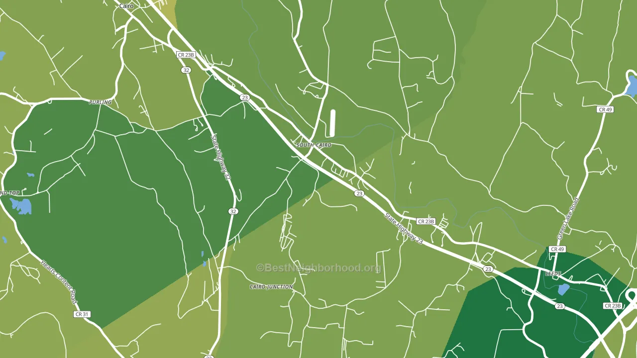 South Cairo, NY block-group voter-turnout map