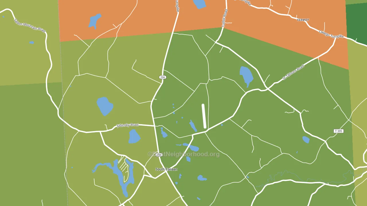 South Canaan, PA block-group voter-turnout map