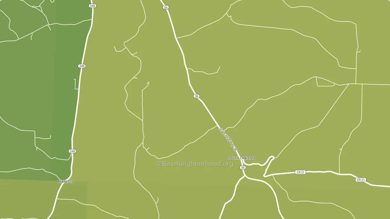South Canisteo, NY block-group voter-turnout map