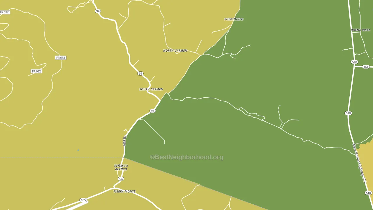 South Carmen, NM block-group voter-turnout map